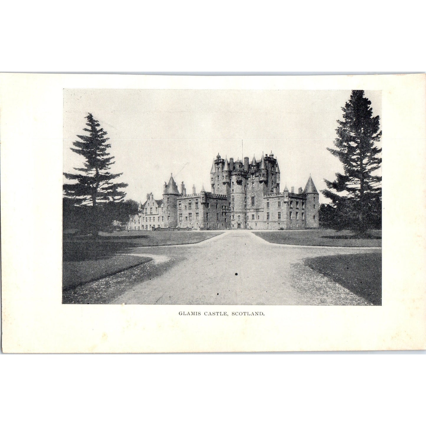 Glamis Castle Scotland 1901 Original Print AD8-H7
