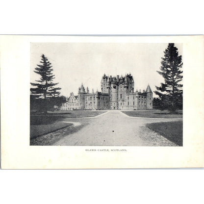 Glamis Castle Scotland 1901 Original Print AD8-H7