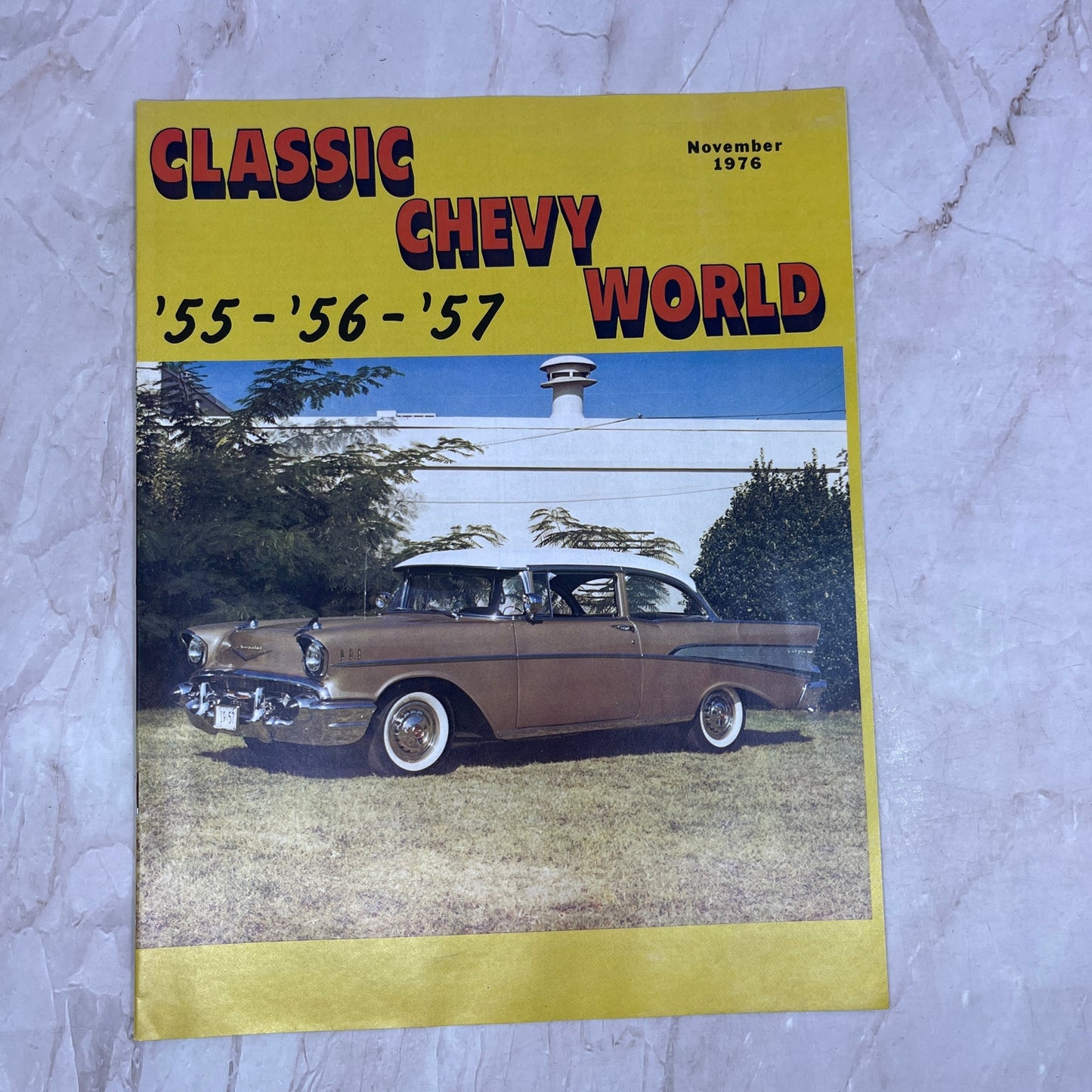 Gold Two Tone - '55, '56, '57 Classic Chevy World Magazine - Nov 1976 M29