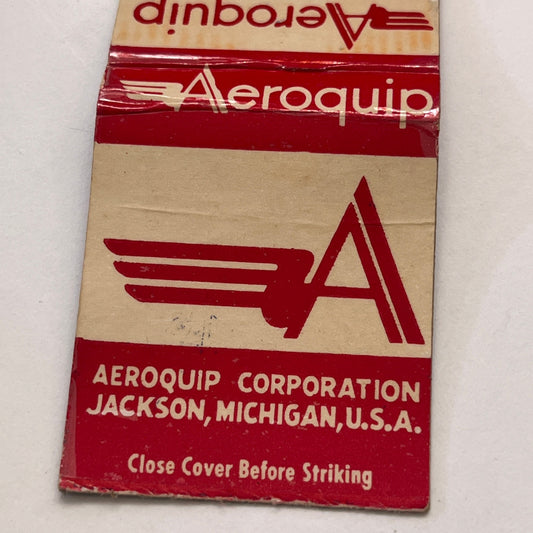 Aeroquip Corporation Jackson Michigan Vintage Matchbook Cover MM3-1