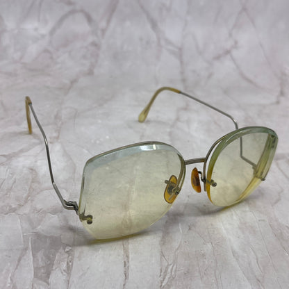 Vintage Oversized Rimless Drop Arm Butterfly Lens Eyeglasses Frames TH9-G2-3