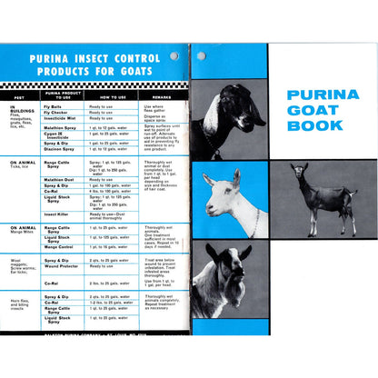 Vintage Purina Goat Book Farming Advertising Booklet AE9-X2