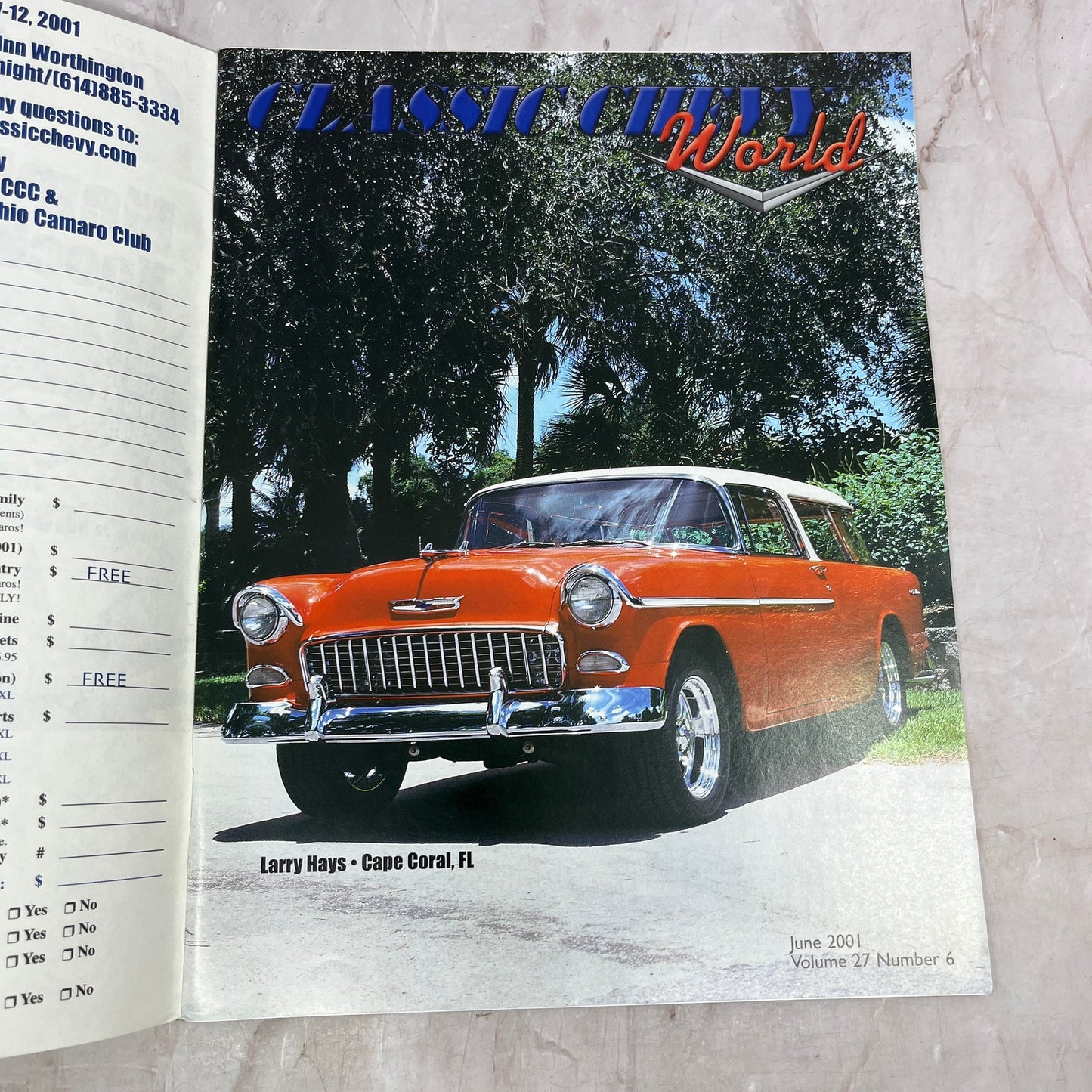 Larry Hays Cape Coral FL - '55, '56, '57 Classic Chevy World - Jun 2001 M30
