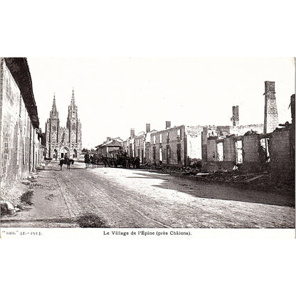 Le Village De L'Epine Pres Chalons French Antique Postcard PE12