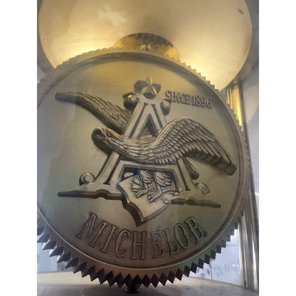 Vintage Michelob Beer Medallion Hanging Clock Bar Light 12x24"