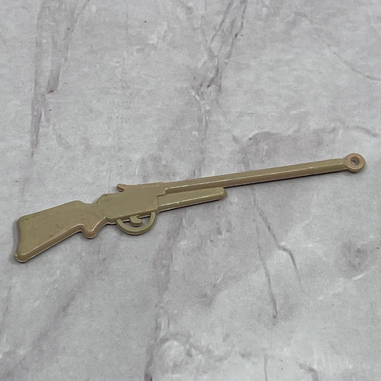 Vintage Tan Celluloid Western Cowboy Rifle Sport Miniature Diorama 3" SE2