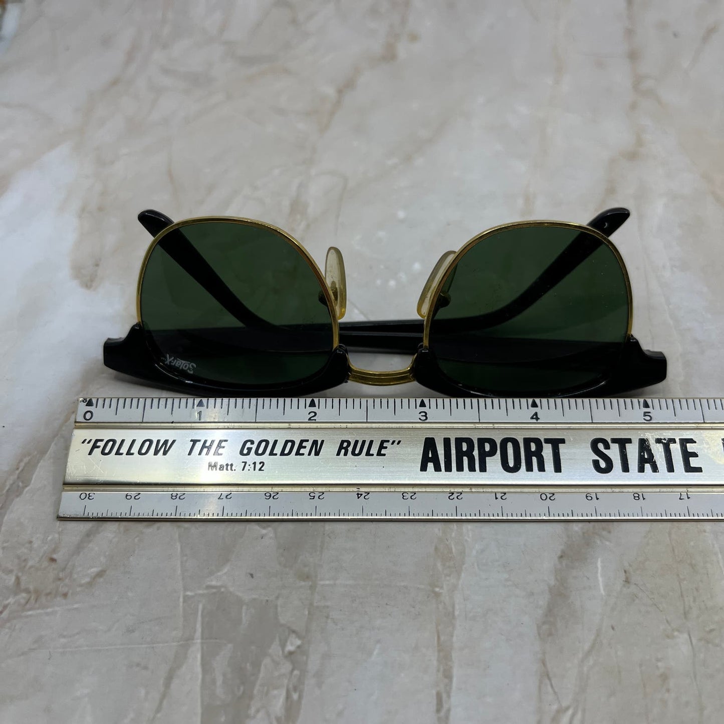 Vintage SolarX Horn Rim Black Sunglasses Eyeglasses Frames TD5G4-1