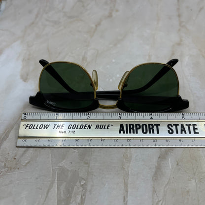 Vintage SolarX Horn Rim Black Sunglasses Eyeglasses Frames TD5G4-1