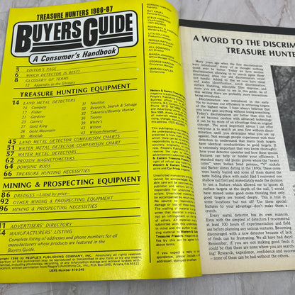 1986-87 Western & Eastern Treasures - Treasure Hunters Buyers Guide M20