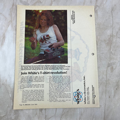 1976 June White's Electronics Discover Newsletter Metal Detectors Treasure M19