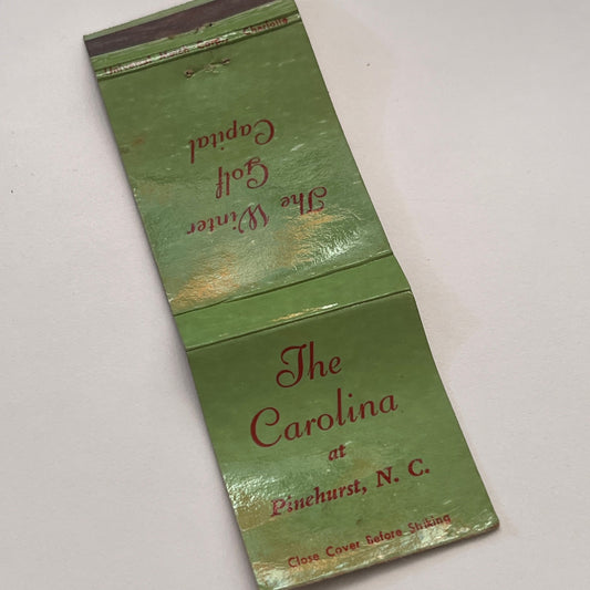 The Carolina at Pinehurst NC Winter Golf Vintage Matchbook Cover TB8-MB-15