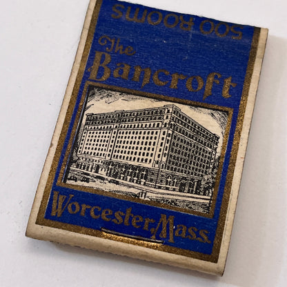 The Bancroft Worcester MA Vintage Matchbook Cover TB8-MB3-2