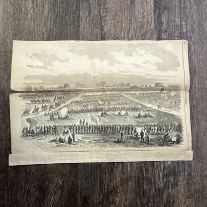 Battle of Murfreesboro Tennessee Original 1863 Civil War Engraving C71