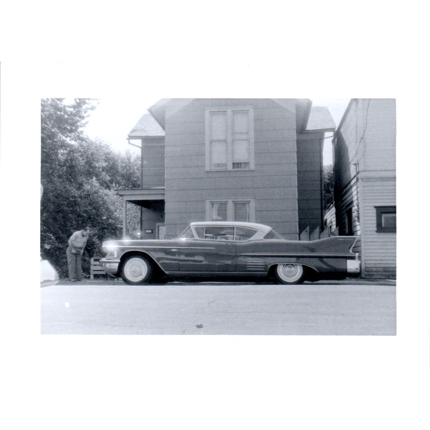 1957 Cadillac Coupe Deville Photograph 4x5.5" AB9