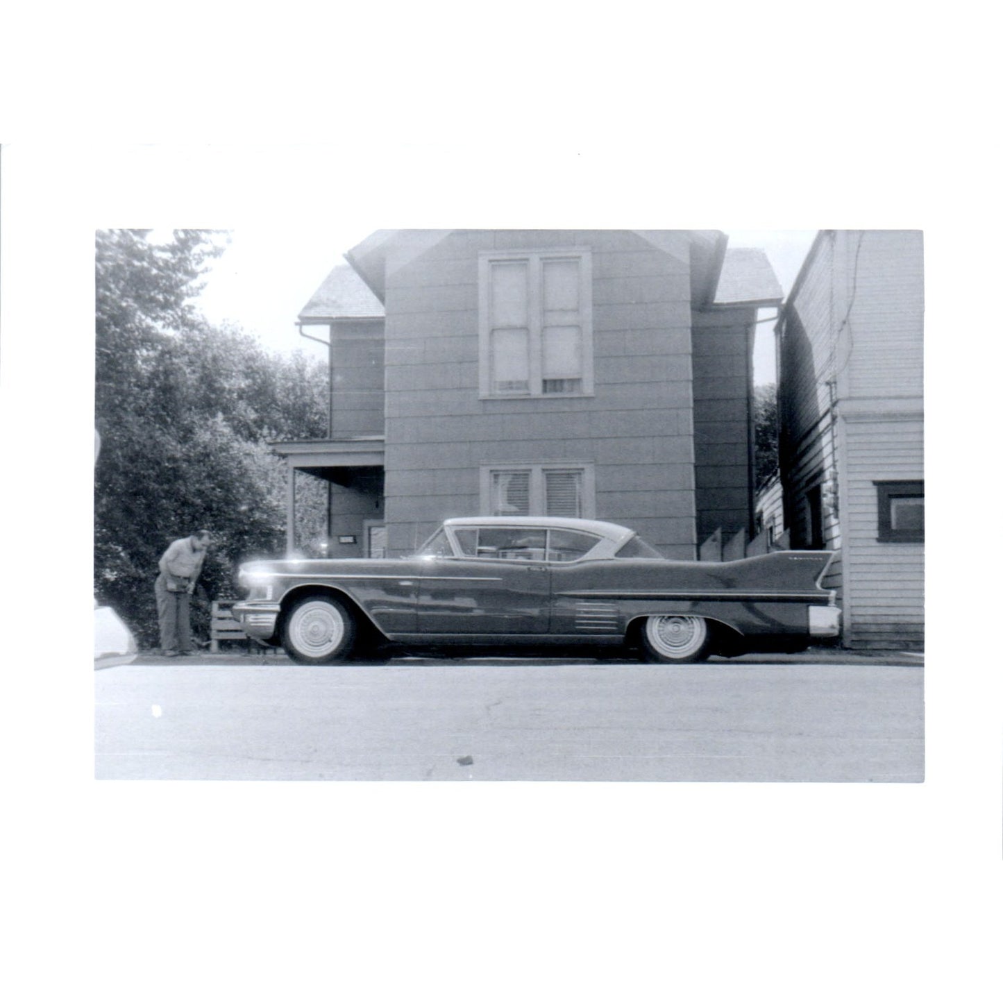1958 Cadillac Coupe Deville Photograph 4x5.5" AB9