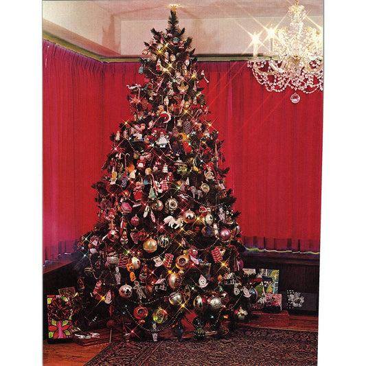 Retro Kitsch 1950's Christmas Tree Litho 8x11" Art Print V22