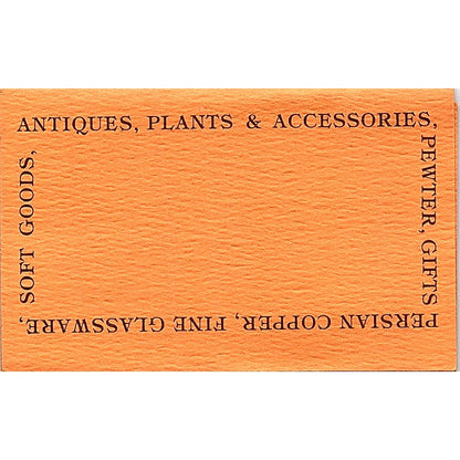 Harper's Bazaar Euclid,  Antiques St. Anaheim Vintage Business Card SB4-B2