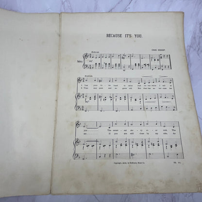 Because it's You Chas. Bishop Joseph Filbert 1901 Sheet Music V15