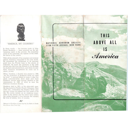 1950s National Audubon Society This is Above All America Travel Brochure TJ5-TB