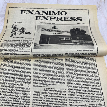1981 Fall - Exanimo Express Treasure Hunting Newsletter - Ames NE M11
