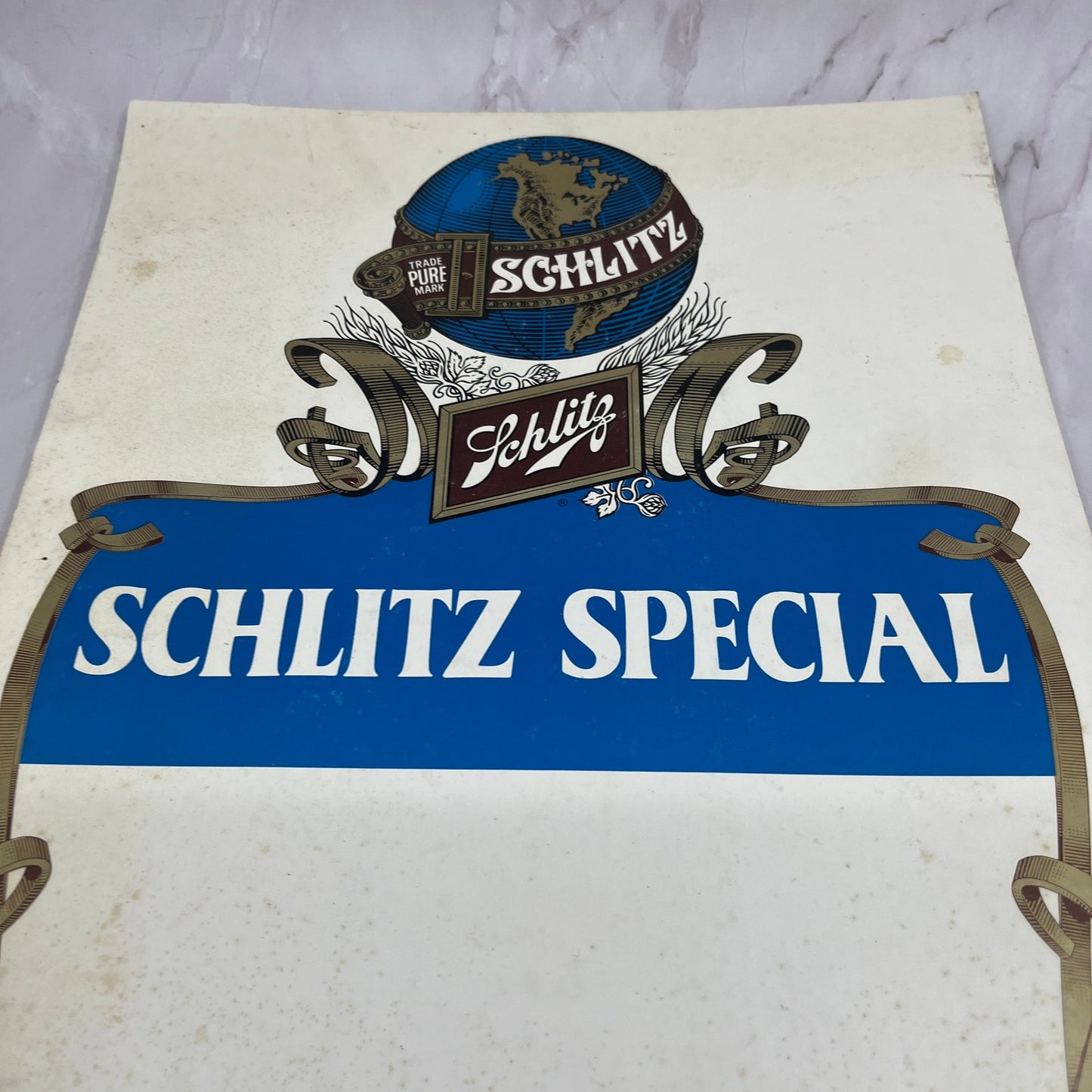 1977 Schlitz Special Cardboard Bar Store Display Sign 12x18 FL1