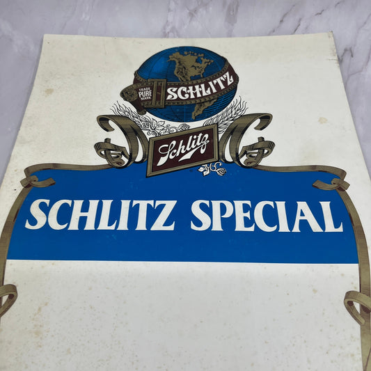 1977 Schlitz Special Cardboard Bar Store Display Sign 12x18 FL1