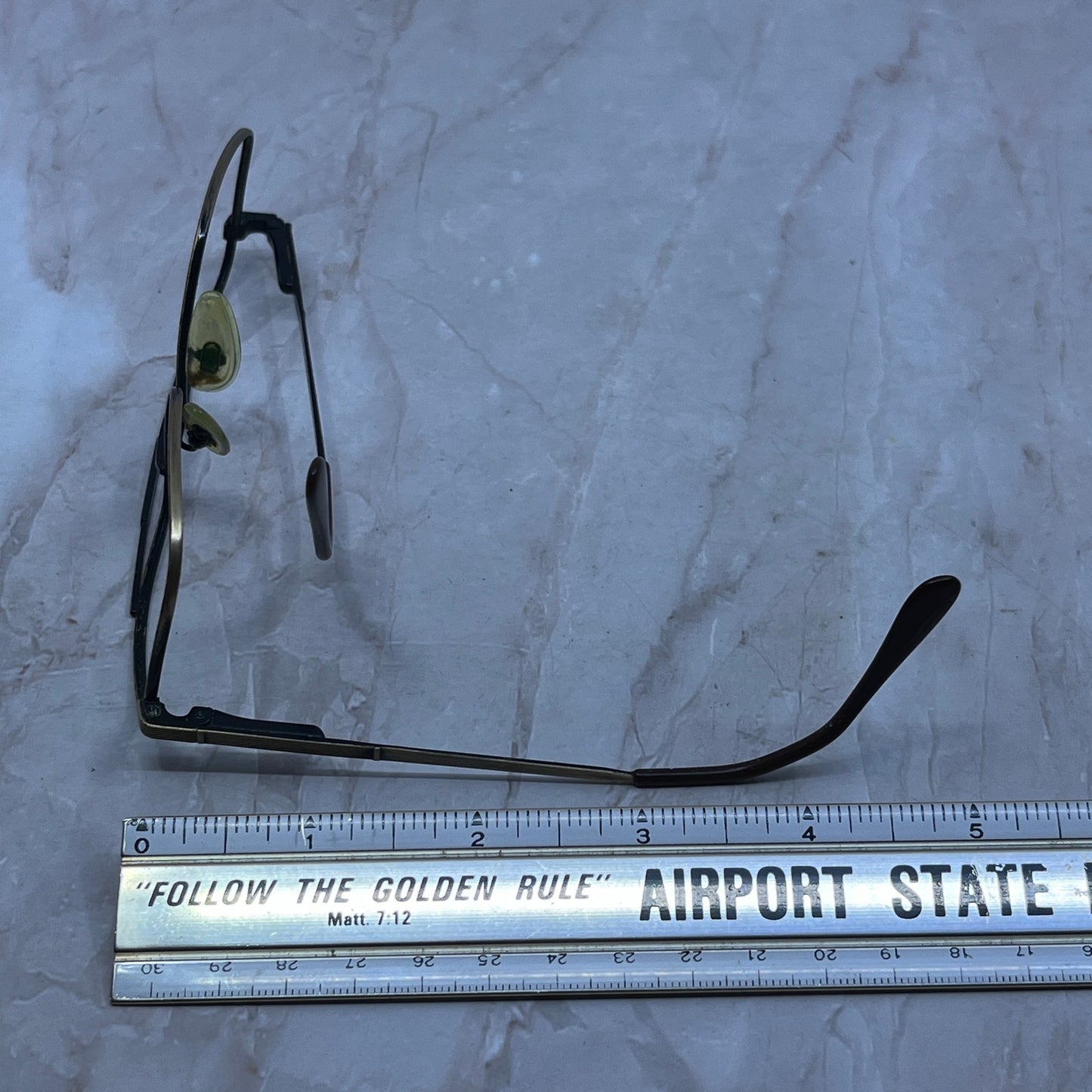 Vintage L'Amy Foxboro France 140mm CC32 L124 Aviator Eyeglasses Frames TG7-G2-10