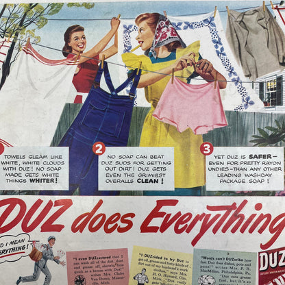 Duz Soap - Duz Does Everything 9x12 Vintage Magazine Advertisement FL6-6