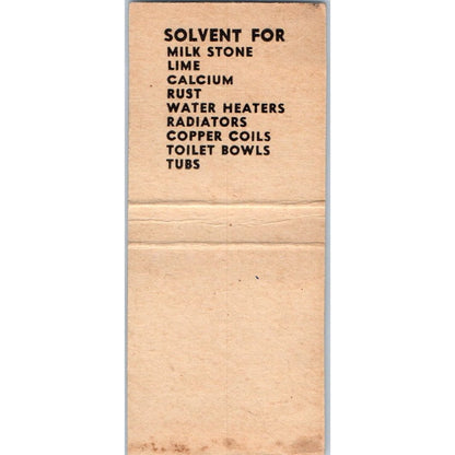 Winn-Sol Clarence J. Huset Chetek WI Vintage Matchbook Cover SD4-Y9