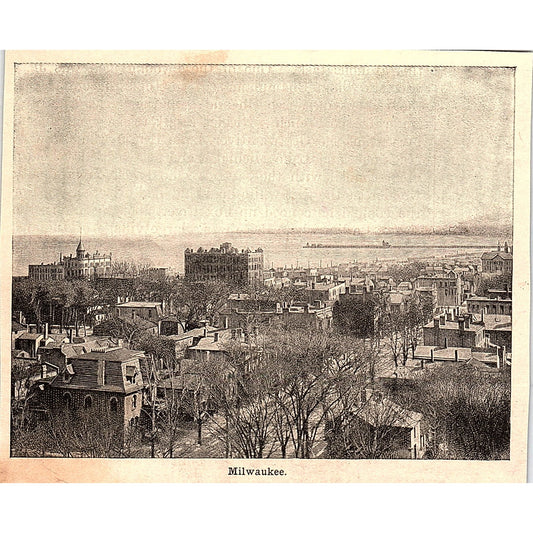 View of Milwaukee WI 4x5" 1901 Engraving AF6-16