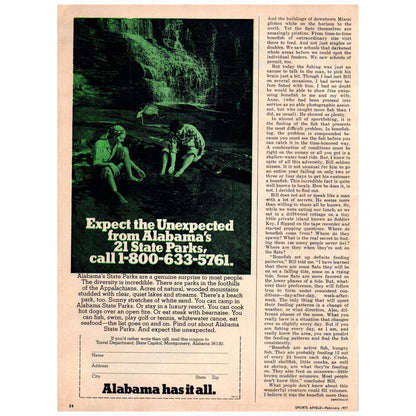 Shakespeare Graflite 100% Graphite Fishing Rod Columbia SC 1977 Ad D25