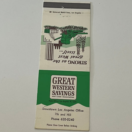 Great Western Savings and Loan Downtown Los Angeles Matchbook Cover TB6-MB2-4