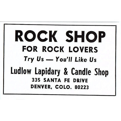 Santa Fe Gem and Mineral Shop New Mexico 1972 Ad AF8-M3