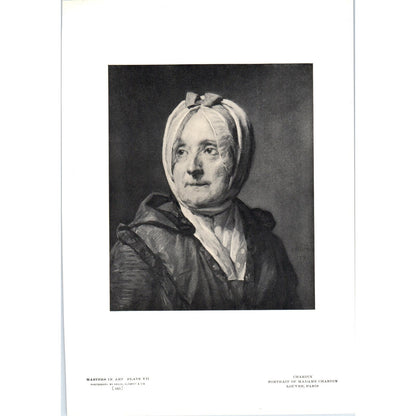 Portrait of Madame Chardin - Chardin c1905 Art Print D16