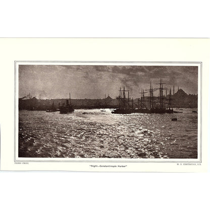 Night - Constantinople Harbor M.N. Costikyan NY Art Print 6.5x10 V6