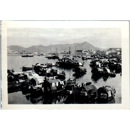Causeway Bay Typhoon Shelter Hong Kong Vintage Photograph 2x3" AE7