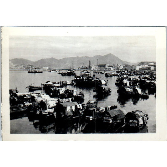 Causeway Bay Typhoon Shelter Hong Kong Vintage Photograph 2x3" AE7