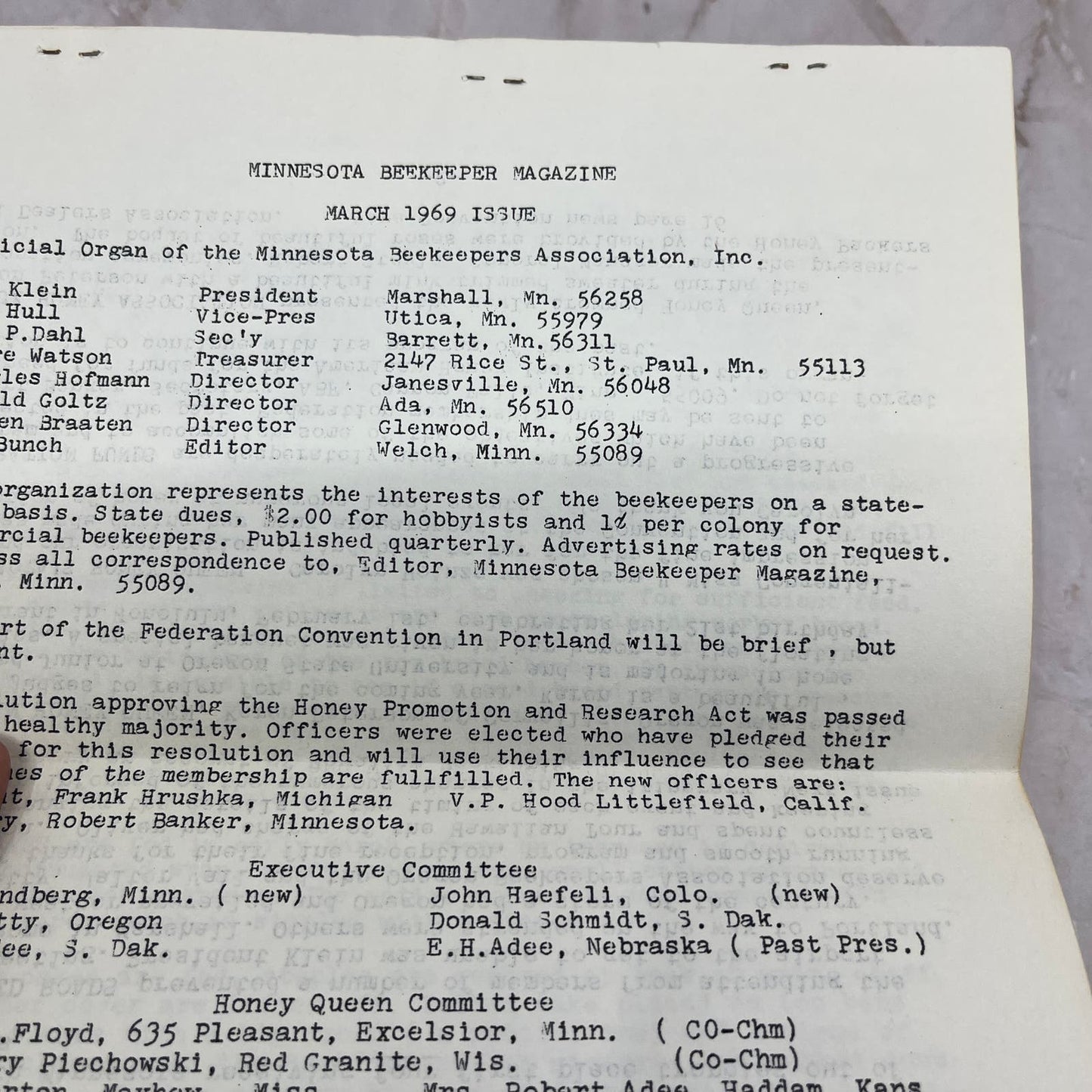 1969 March - The Minnesota Beekeeper Magazine - Bees Honey TF5-L1