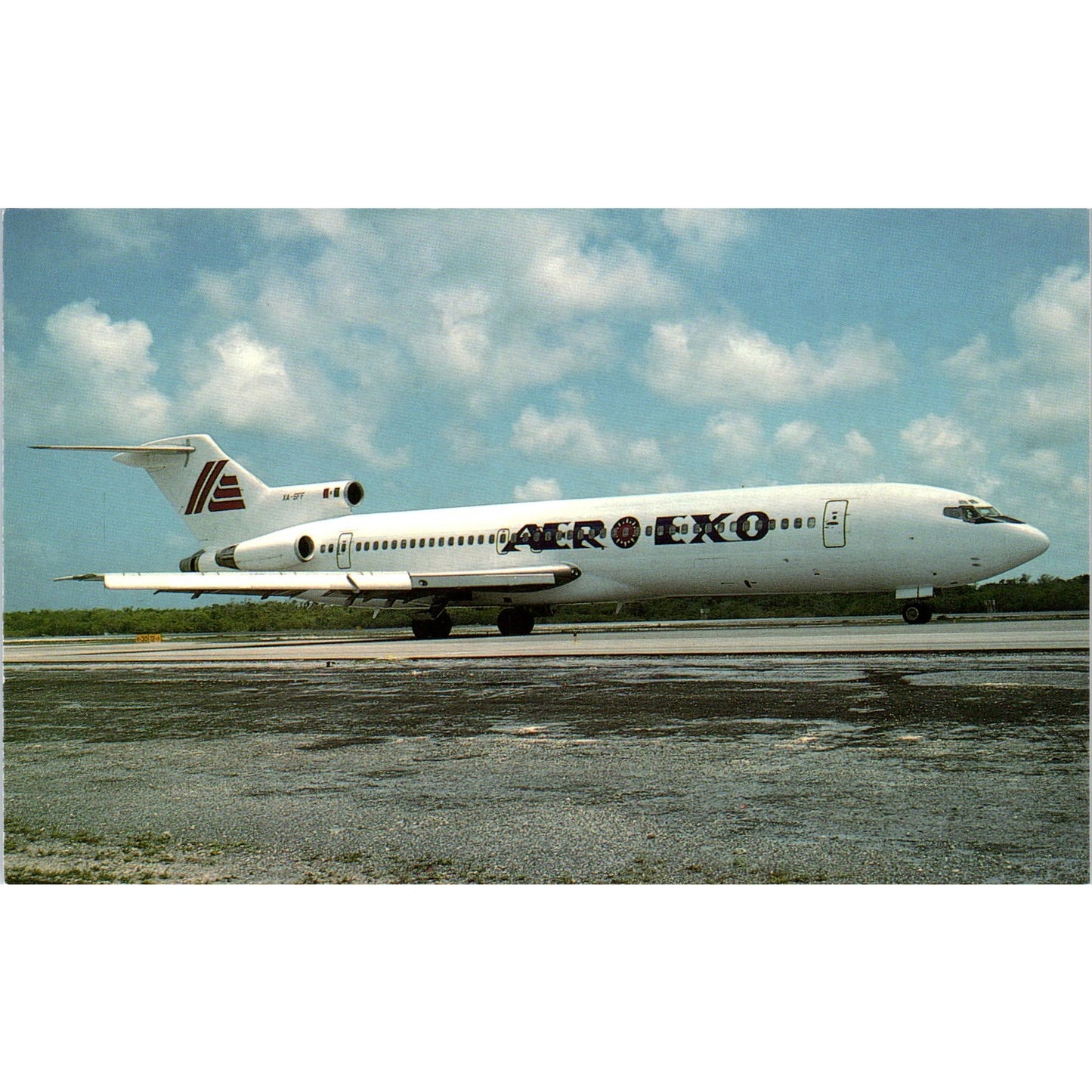AEROEXO Aeroejecutivo Boeing B-727-235 XA-SFF Vintage Postcard P4-5