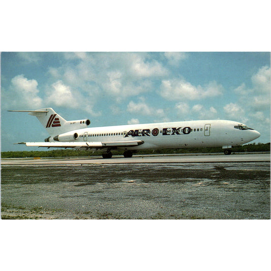 AEROEXO Aeroejecutivo Boeing B-727-235 XA-SFF Vintage Postcard P4-5