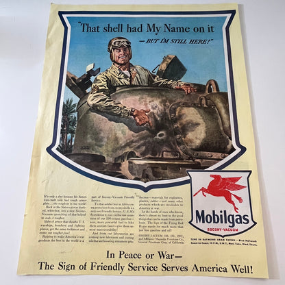 Socony-Vacuum Oil Co., Inc. and Affiliates 1943 WWII Ad SV1-6
