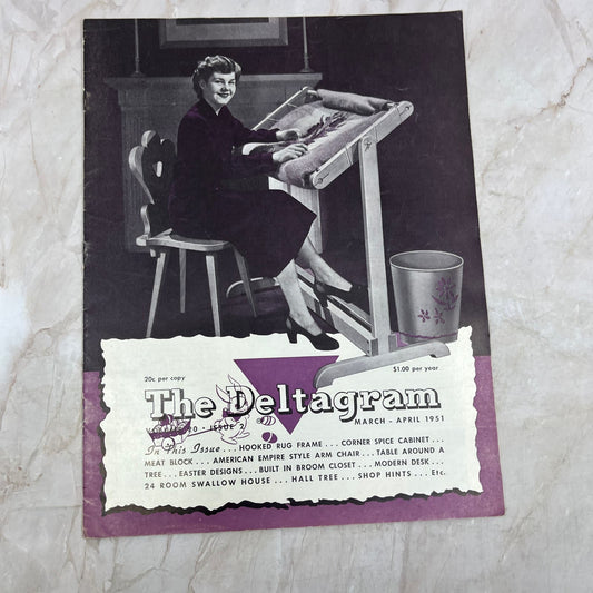1951 Mar/Apr The Deltagram Newsletter Rockwell Delta Power Tools Woodwork TI9-P3