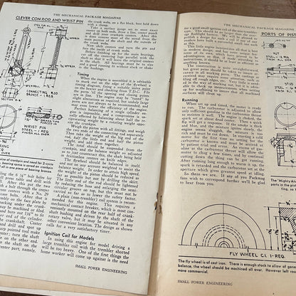 Build Your Own Engine Guide & Blueprints Elmer Wall 5 Pages 1931 Article AG1-13