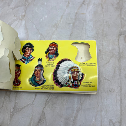 Vintage Dennison American Indian Seals Booklet TI8-S6