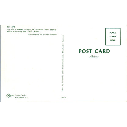 Swift River Covered Bridge Conway NH Vintage Covered Bridge Postcard PC13