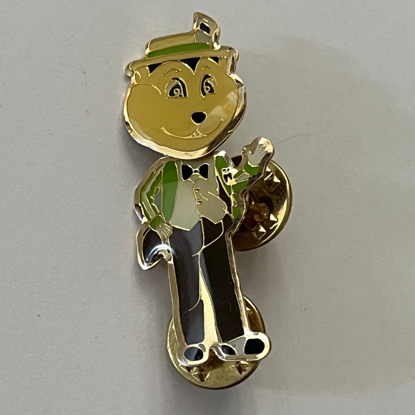 Vintage Minnesota State Fair Fairchild Gopher Bobblehead Enamel Pinback TB7-PB3