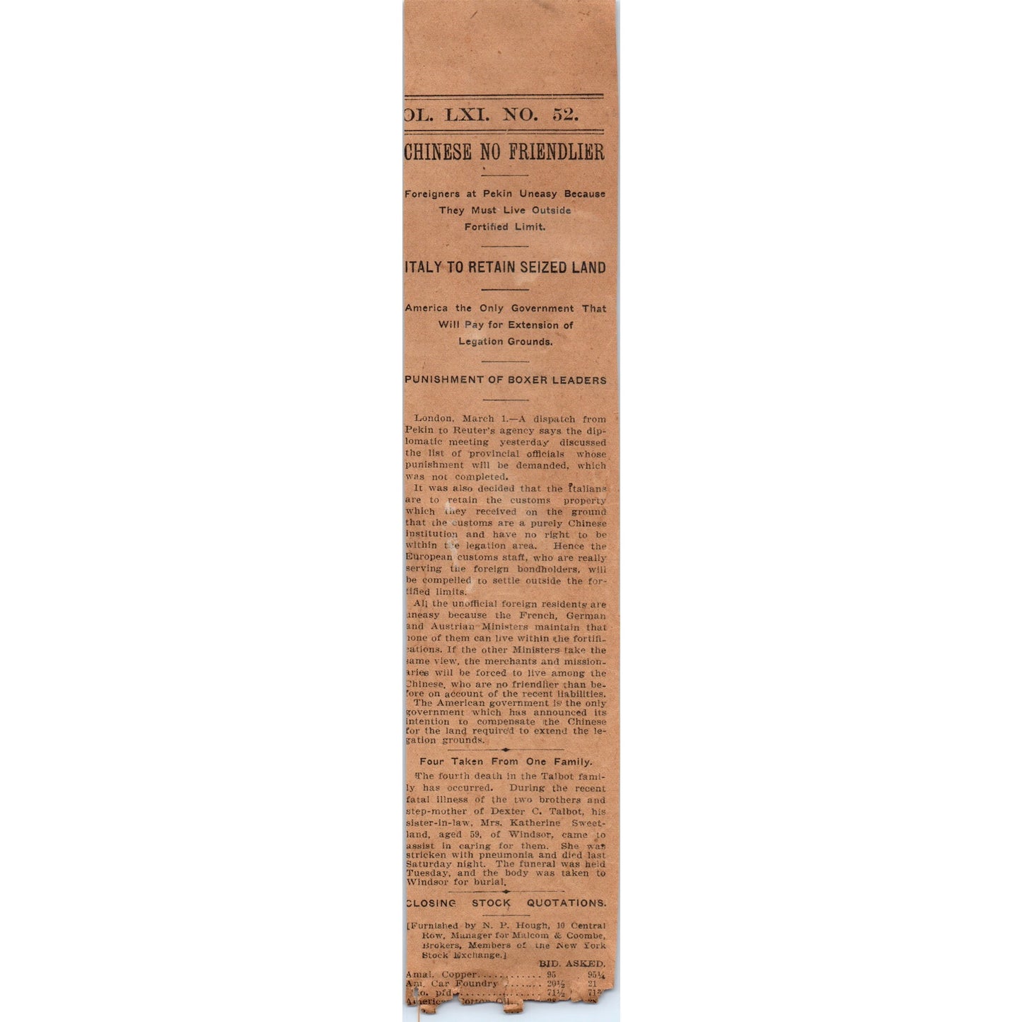 President McKinley and Roosevelt Inauguration Schedule 1901 Newspaper Ad AD8-H3