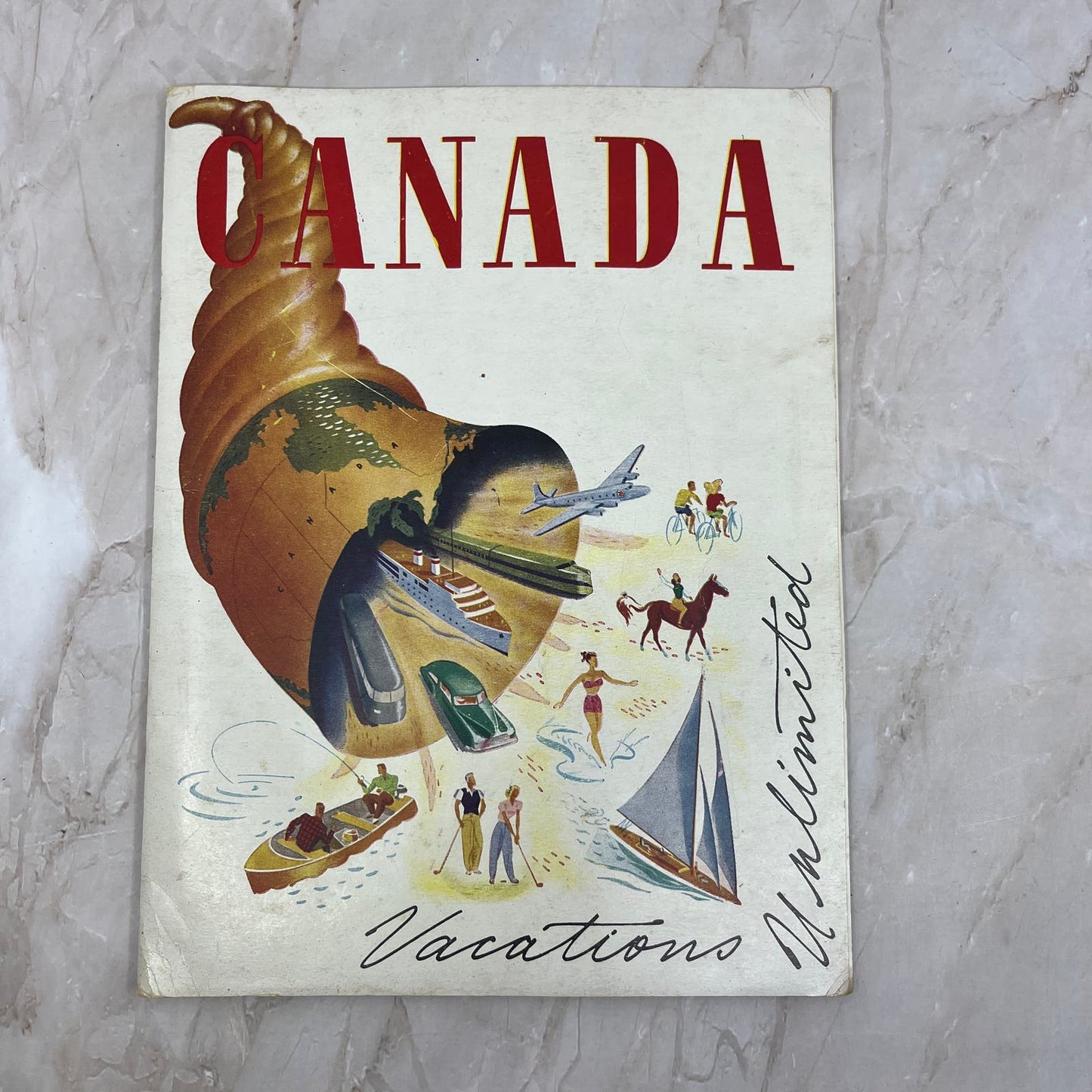 c1940 Canada Vacations Unlimited Tourist Travel Guide Book TF5-L2