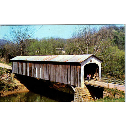 Cow Run Bridge #25 Marietta Ohio Covered Bridge Postcard PB12