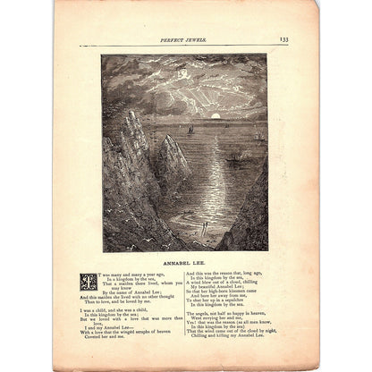 Annabel Lee Edgar Allan Poe, Burial of Sir John Moore Wolfe 1884 Poem TA5-CJ-3
